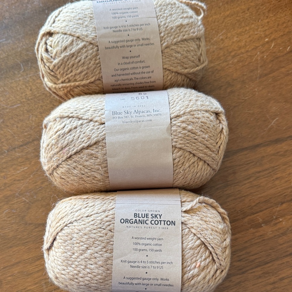 Organic Cotton Yarn - Natural Tan